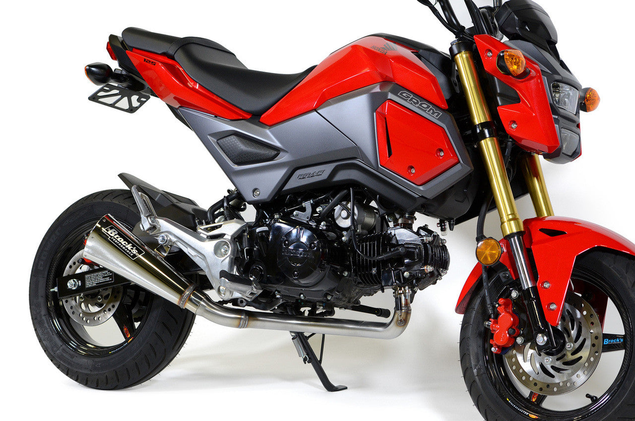 Brock's Performance Alien Head 2 Full System 12" Muffler Grom (17-20) / MSX125 (16-20)