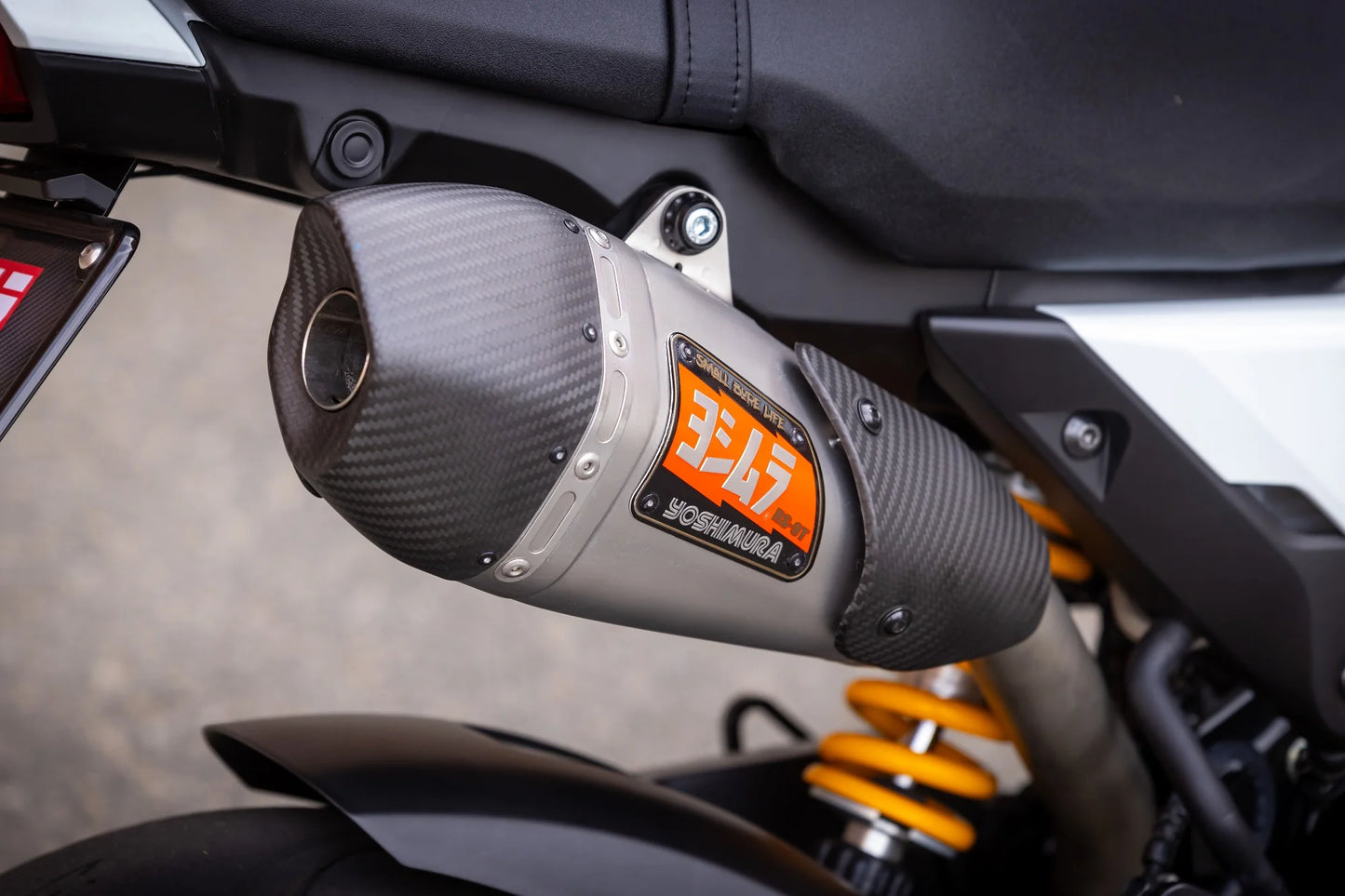 Yoshimura Honda Grom 2022-2026 RS 9T Stainless High Mount Full Exhaust w/ Stainless Muffler
