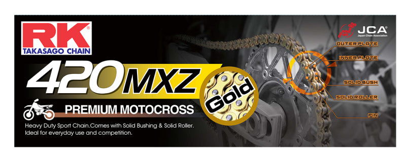 RK Racing Heavy-Duty GB420MXZ Pitch Motorcycle Chain