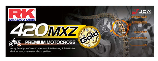 RK Racing Heavy-Duty GB420MXZ Pitch Motorcycle Chain