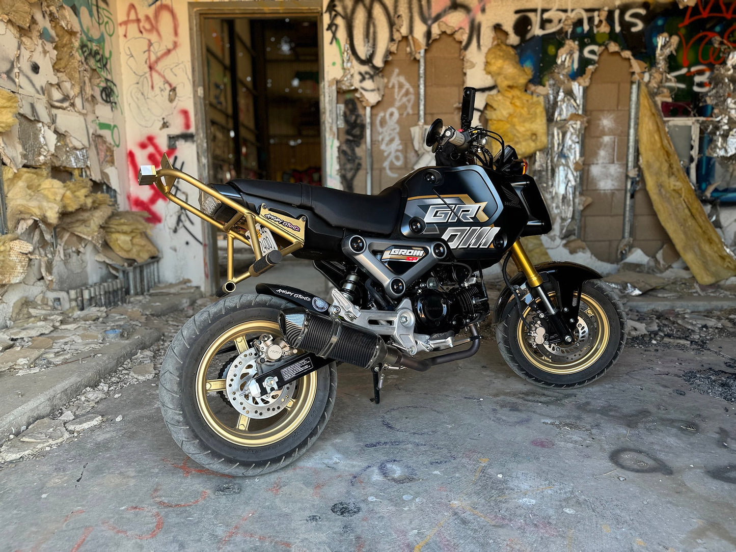Angry Stuntz Honda Grom SUPREME BUNDLE SubCage/Rear Sets/Axle Sliders/Frame Stiffies