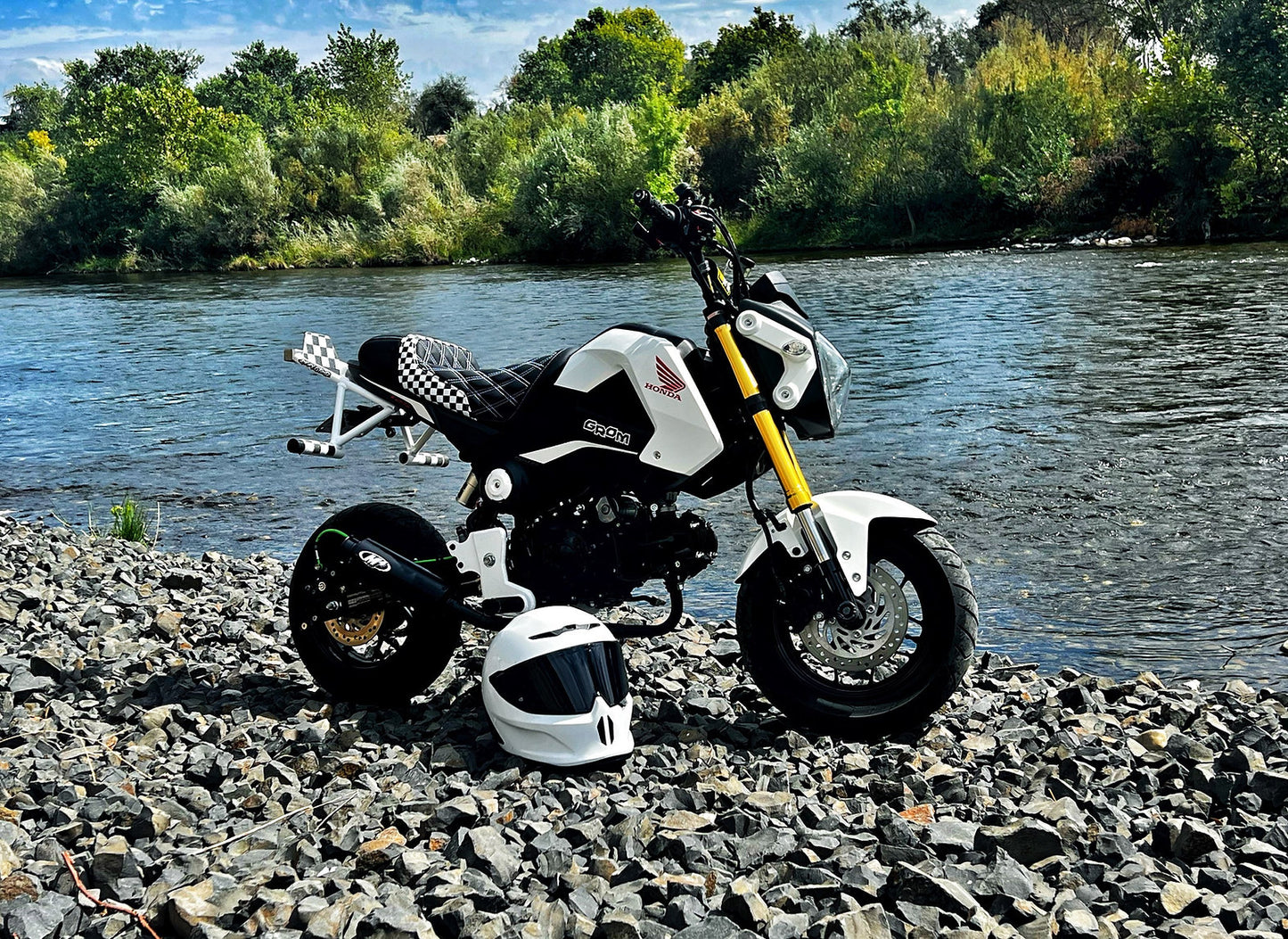 Angry Stuntz Honda Grom SUPREME BUNDLE SubCage/Rear Sets/Axle Sliders/Frame Stiffies