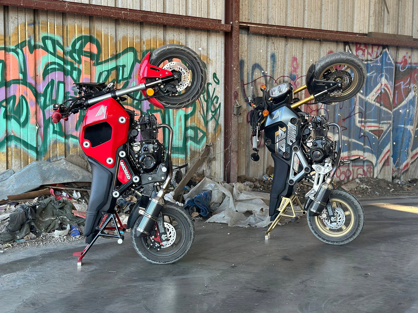 Angry Stuntz Honda Grom SUPREME BUNDLE SubCage/Rear Sets/Axle Sliders/Frame Stiffies