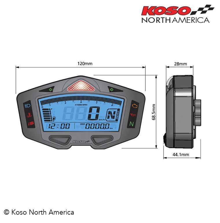 Koso DB-03R Multifunction Plug & Play for Honda Grom - Tacticalmindz.com